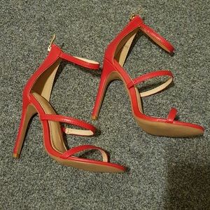 Red Strappy Heels